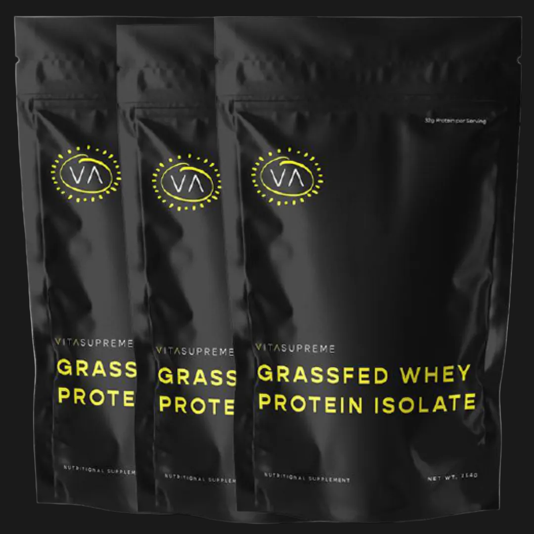 Organic Grass-Fed Whey Protein Isolate (Unflavored) — 3-Pack