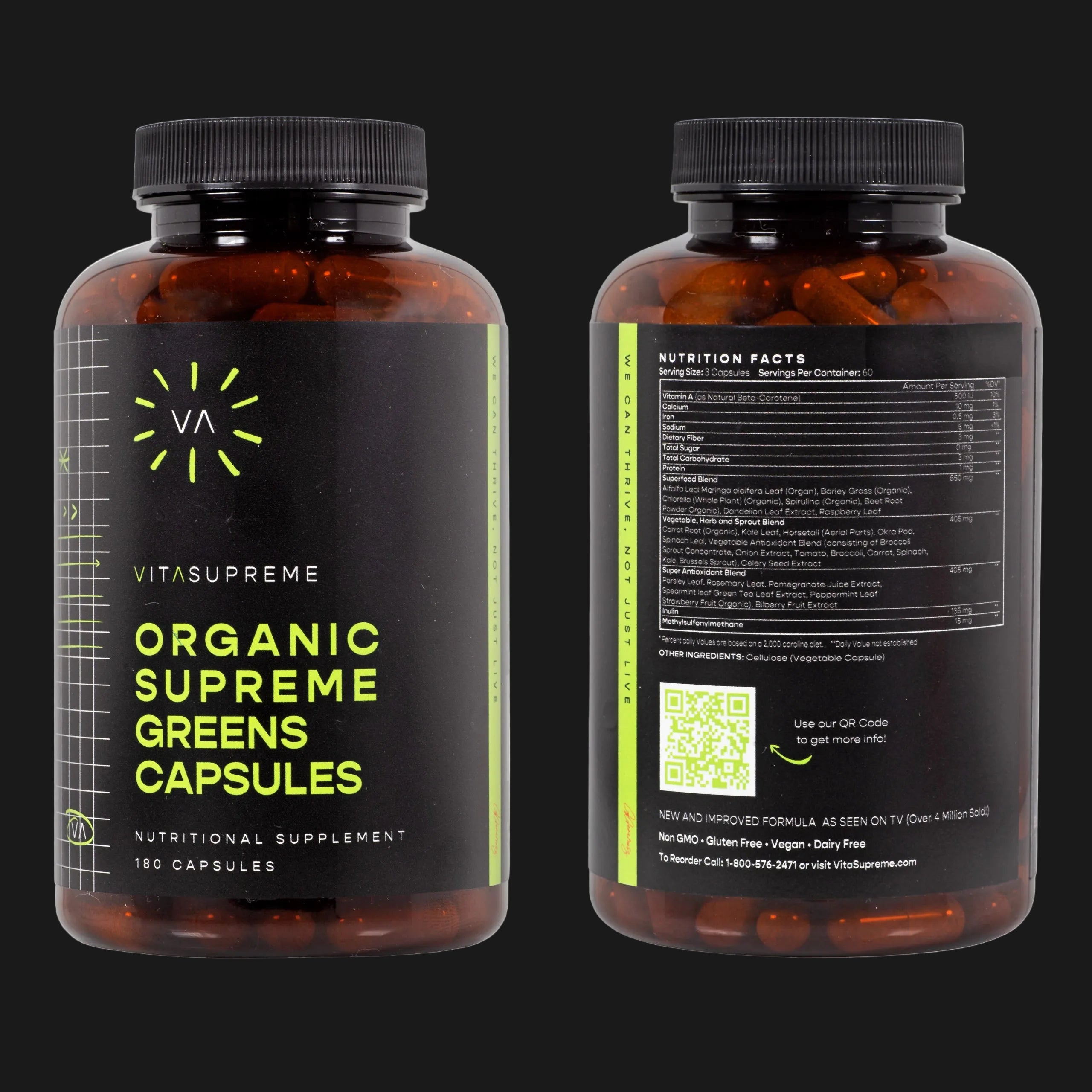 Organic Supreme Greens with MSM Capsules™ — 2-Pack