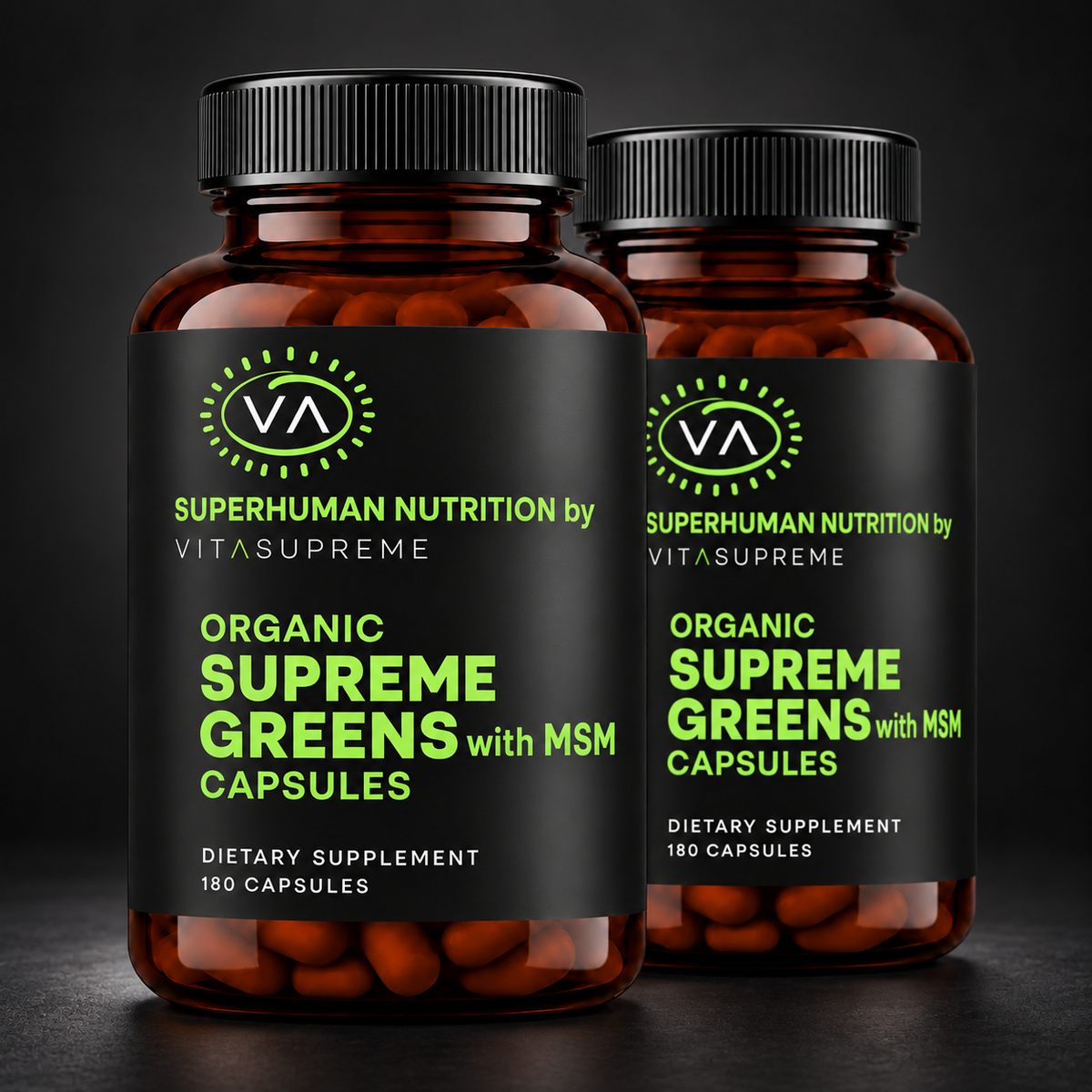 Organic Supreme Greens with MSM Capsules 2-Pack