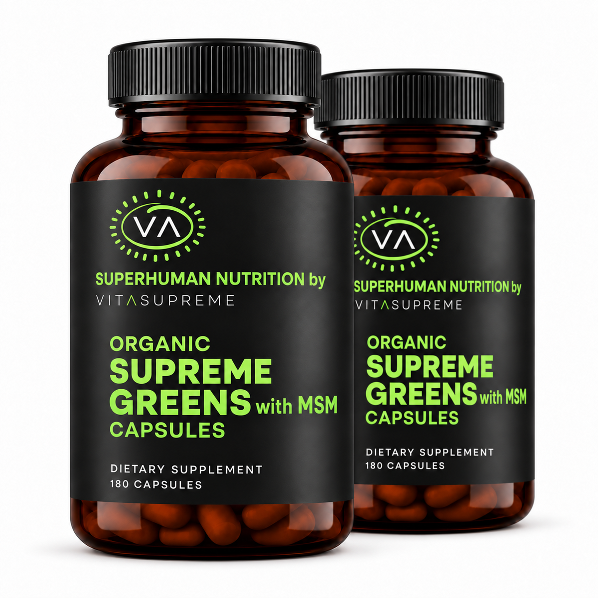 Organic Supreme Greens with MSM Capsules 2-Pack