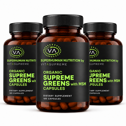 Organic Supreme Greens with MSM Capsules 3-Pack