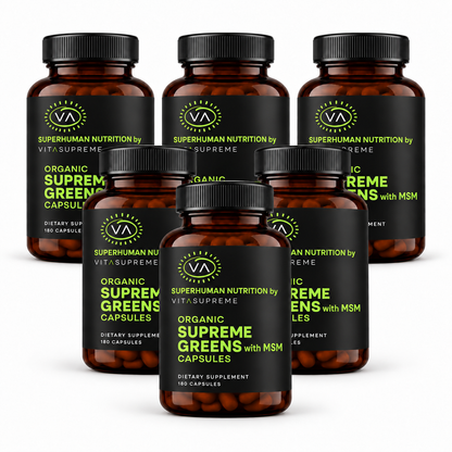 Organic Supreme Greens with MSM Capsules 6-Pack