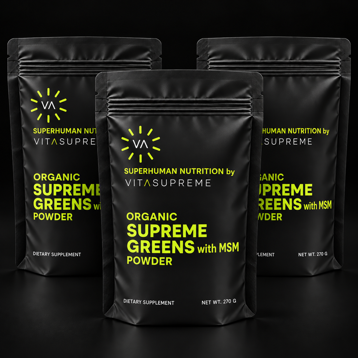 Organic Supreme Greens with MSM Powder 3-Pack