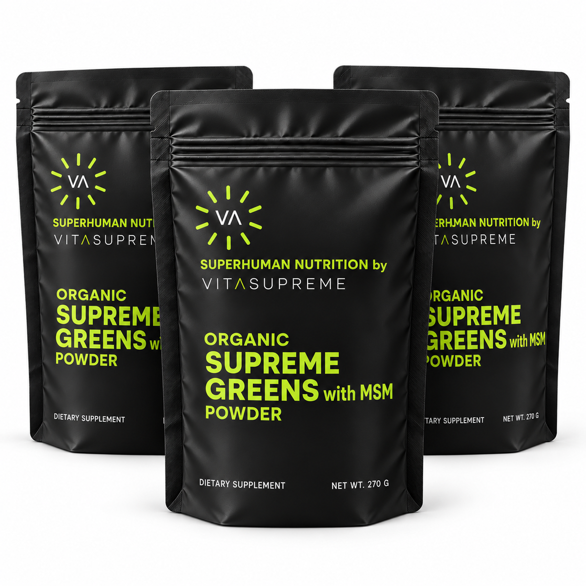Organic Supreme Greens with MSM Powder 3-Pack