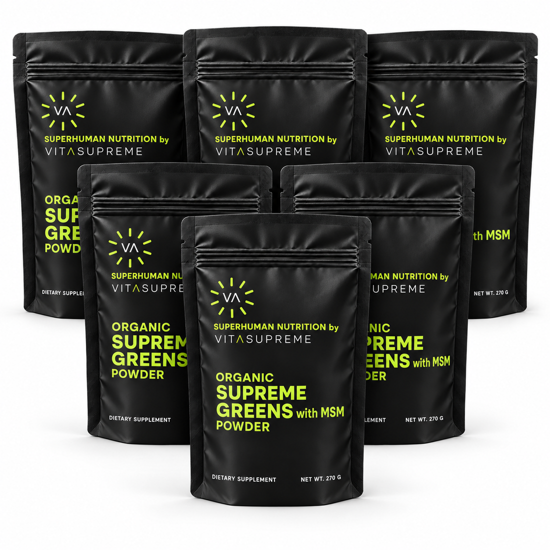 Organic Supreme Greens with MSM Powder 6-Pack
