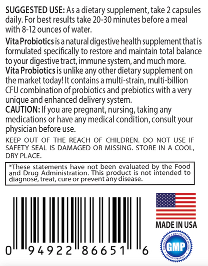 Vita Probiotic Suggested Use