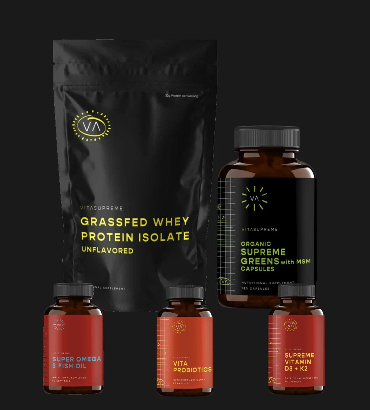 Strong After 50 Bundle with Organic Supreme Greens with MSM Capsules